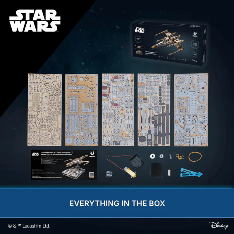 X-Wing Holz 3D-Modell Seitenansicht