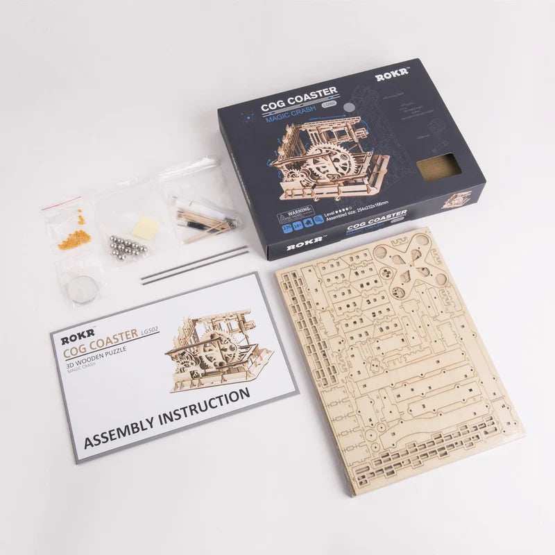 3D Puzzle Holz Konstruktion Murmelbahn als Geschenkidee für Familie – ROKR