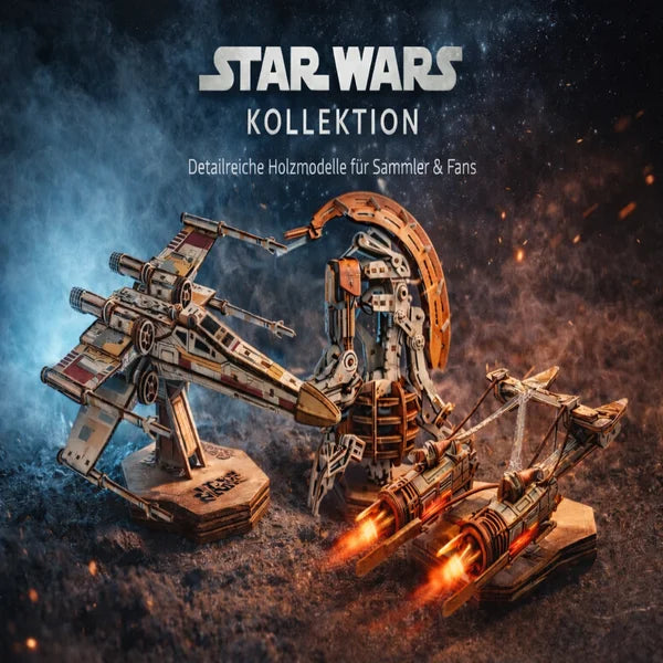 Star Wars 3D Holzmodelle – detailreiche mechanische Puzzle für Sammler