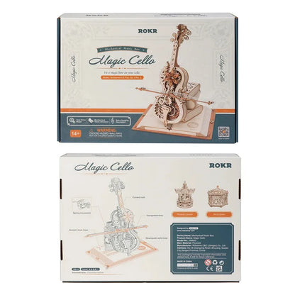 ROKR 3D Holzpuzzle Cello – Musikalischer Holzbausatz mit Klang (199 Teile)