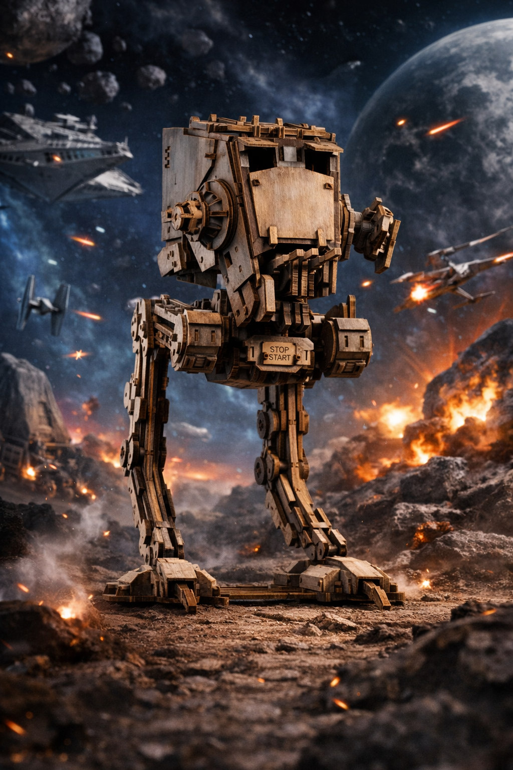 AT-ST Holz 3D-Bausatz Endor Design