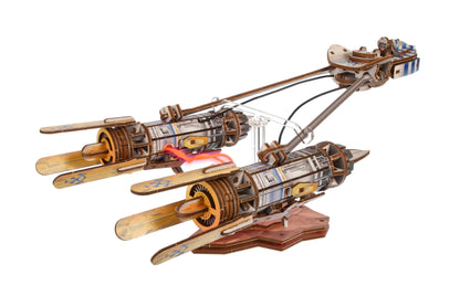 Holzmodell Podracer mit Kipp- und Schwankbewegung