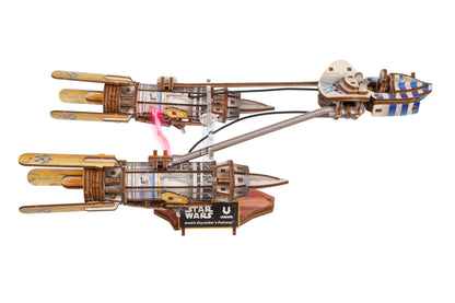 Podracer Holz 3D Puzzle Detailansicht Triebwerke