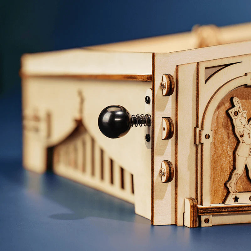 ROKR 3D-Pinball Holzbausatz – Retro Flipper selber bauen mit LED & 482 Teilen