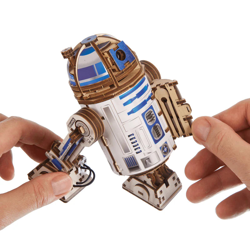 R2-D2 mechanisches Holzmodell Projektor Funktion
