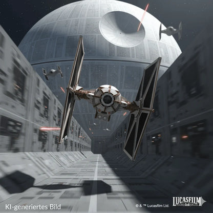 TIE Fighter Holz 3D-Bausatz aufgebaut